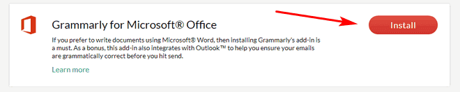 Grammarly on Microsoft Office